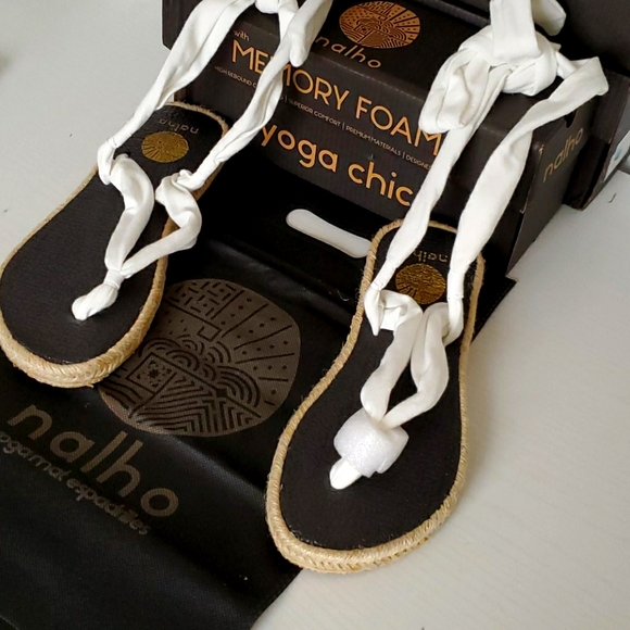 NIB Nalho Yoga Mat Ankle Espadrilles Sandal Karabi - Picture 10 of 14